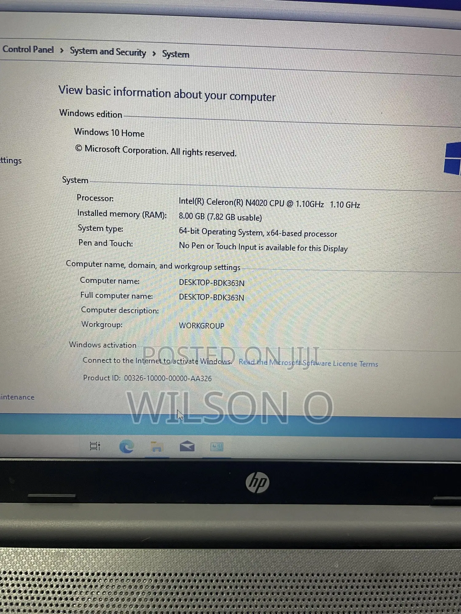 Laptop HP 250 G8 8GB Intel HDD 500GB