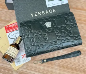 Versace Leather Clutch Bag.