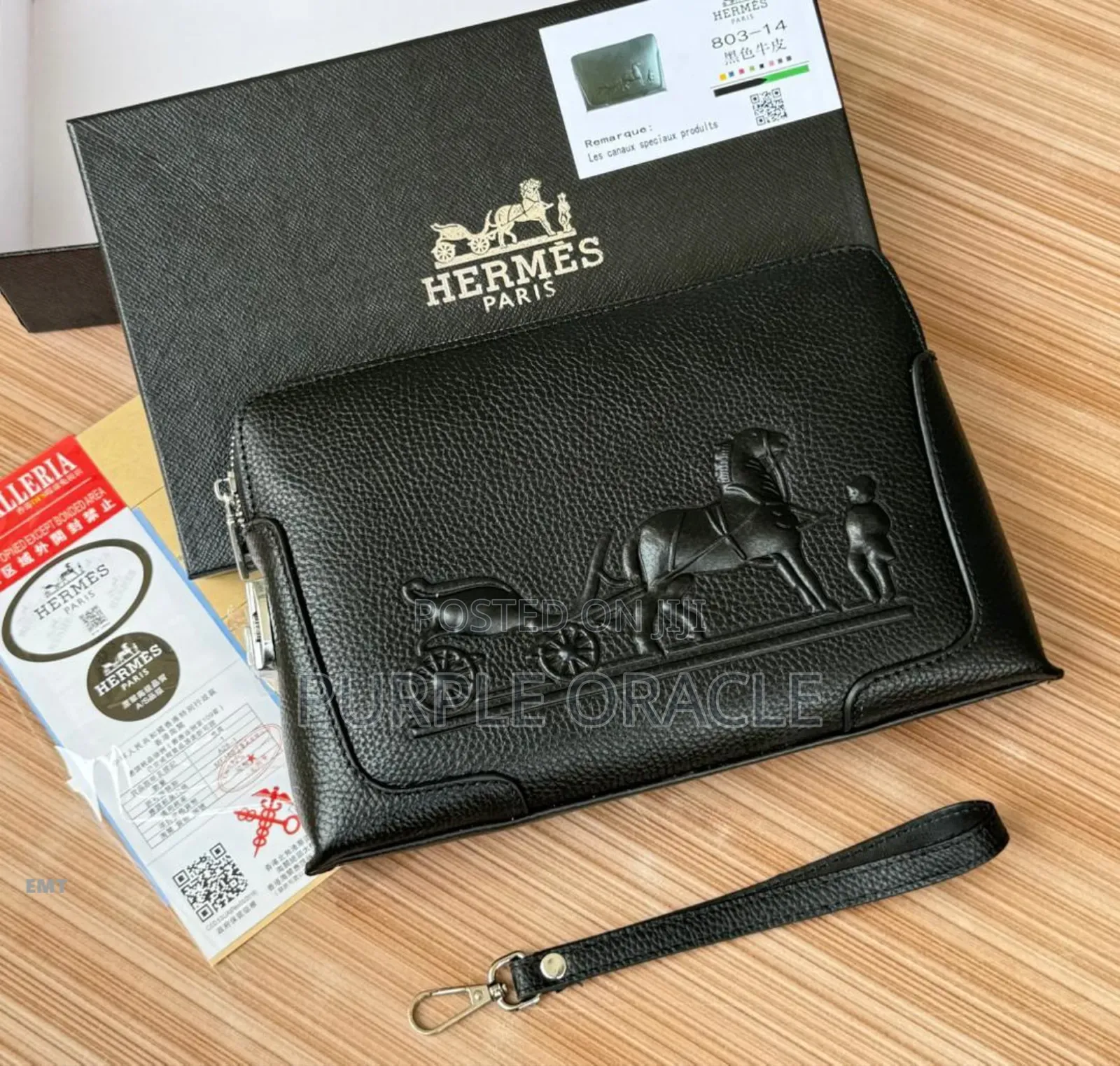 Black Hermès Clutch Bag for Men.