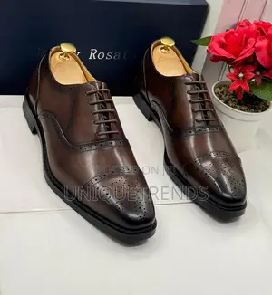 Robby Rosata Leather Brogue Shoes (Brown)