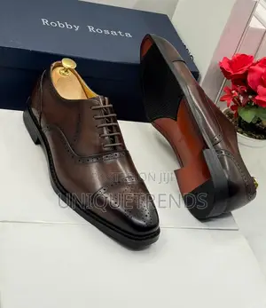 Robby Rosata Leather Brogue Shoes (Brown)