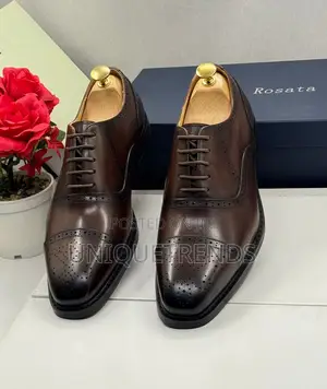 Robby Rosata Leather Brogue Shoes (Brown)