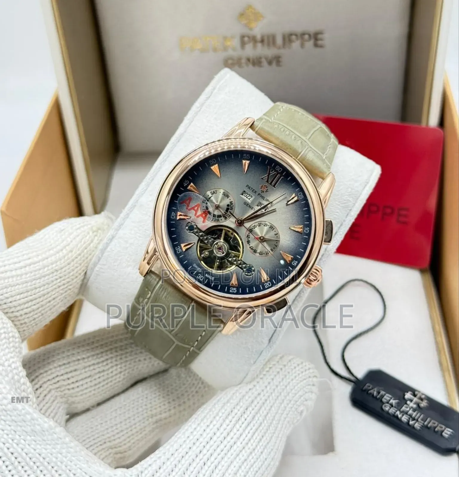Patek Philippe Quality Leather Strap Watch
