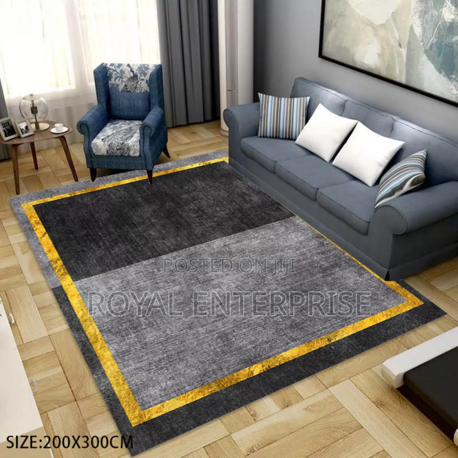 3d Crystal Velvet Carpet: Ideal for Modern Homes ( 200/300cm )