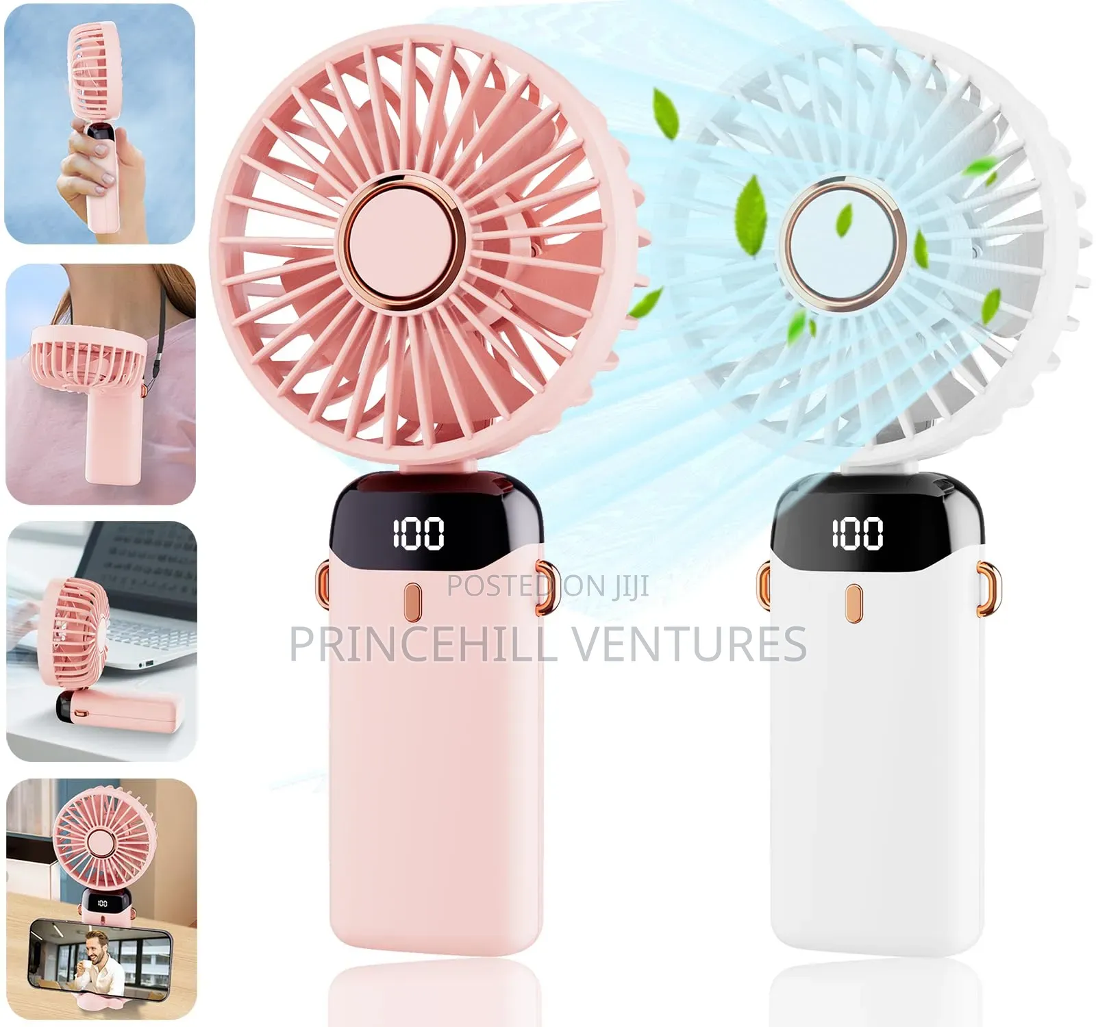 Portable Mini Fan With Led Display