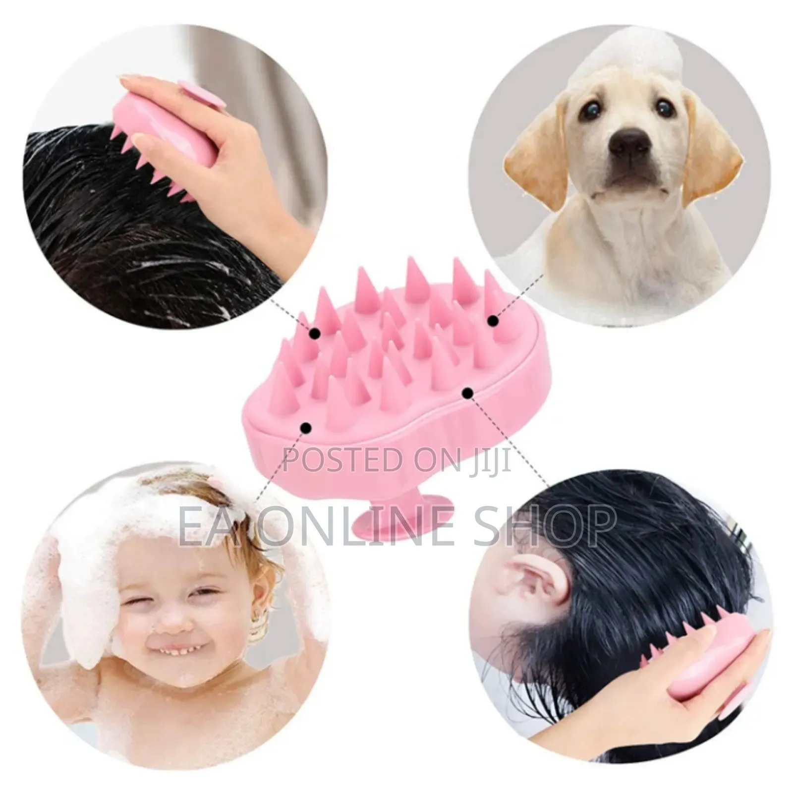 Silicone Brush Scalp Massage Hair Salon Washing Animals Cleaning