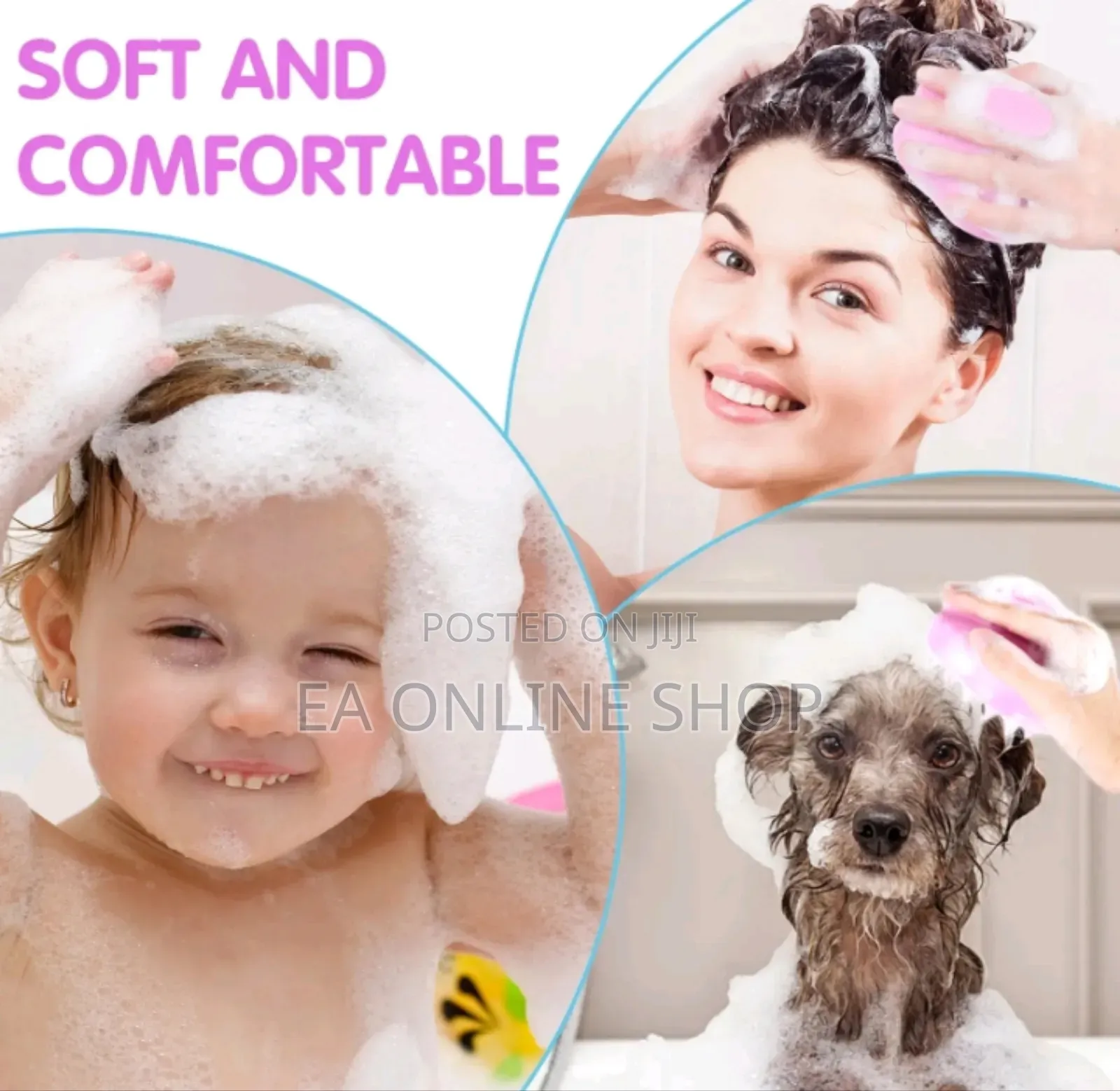 Silicone Brush Scalp Massage Hair Salon Washing Animals Cleaning