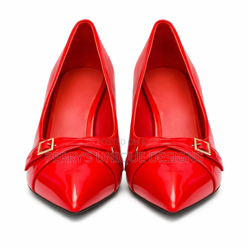 Scarlet Luxe Pointed Heels – Red