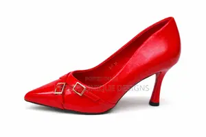 Scarlet Luxe Pointed Heels – Red
