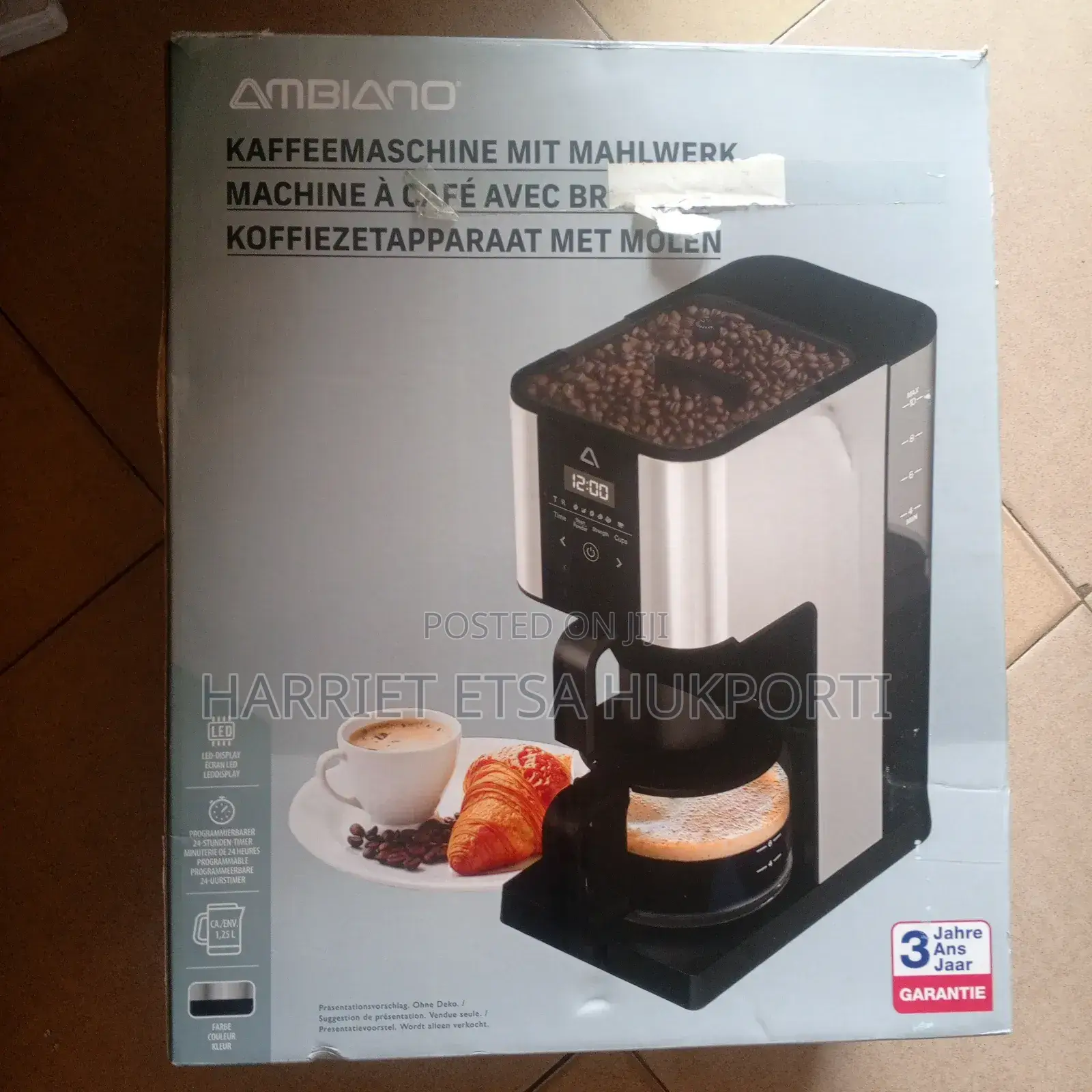 Ambiano Coffee Machine Grinder From Germany