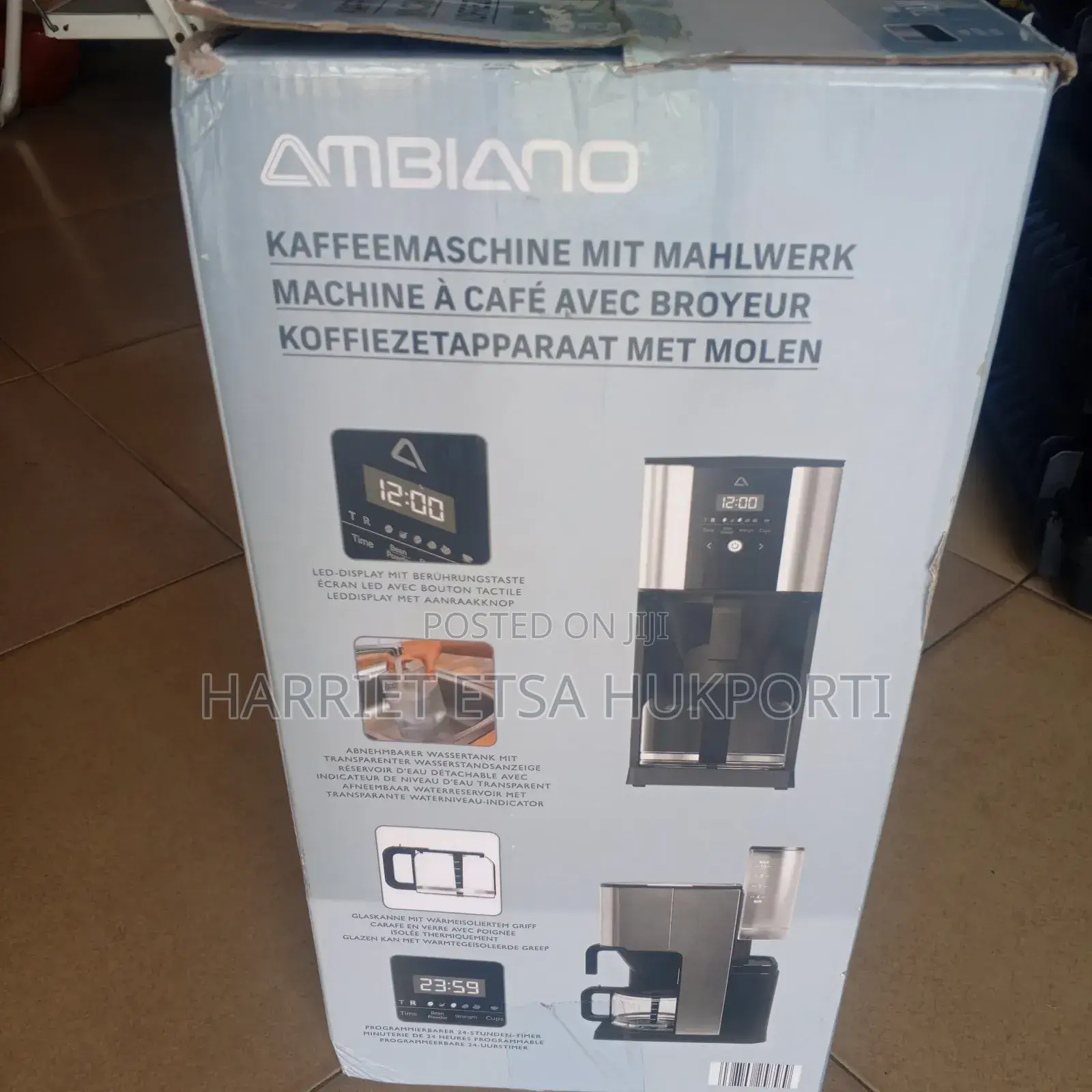 Ambiano Coffee Machine Grinder From Germany