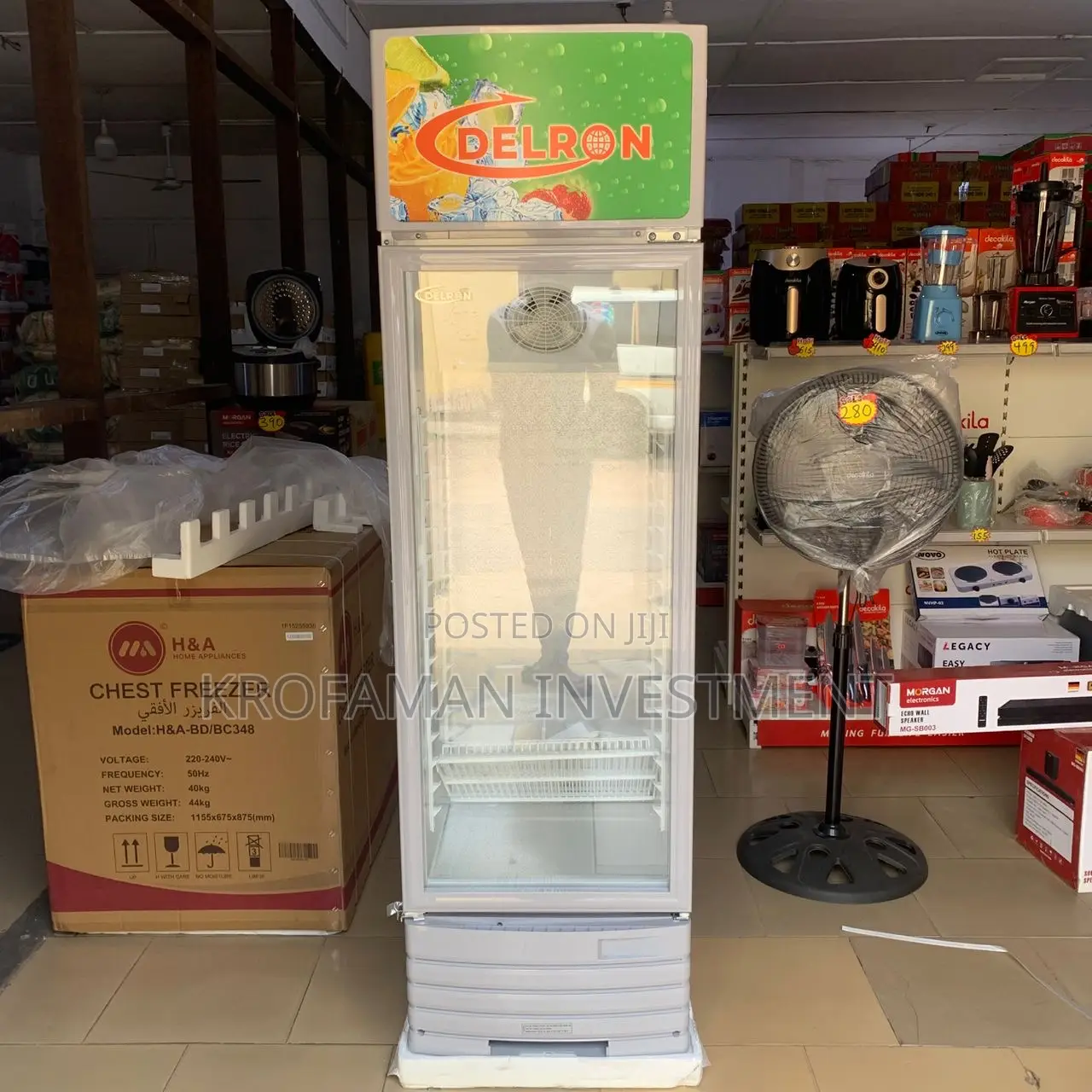 Delron 229l Display/Showcase Fridge