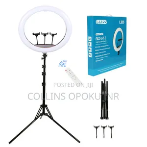 22" Ring Light With Tripod Stand And 3pcs Of Phone Holders With Bag