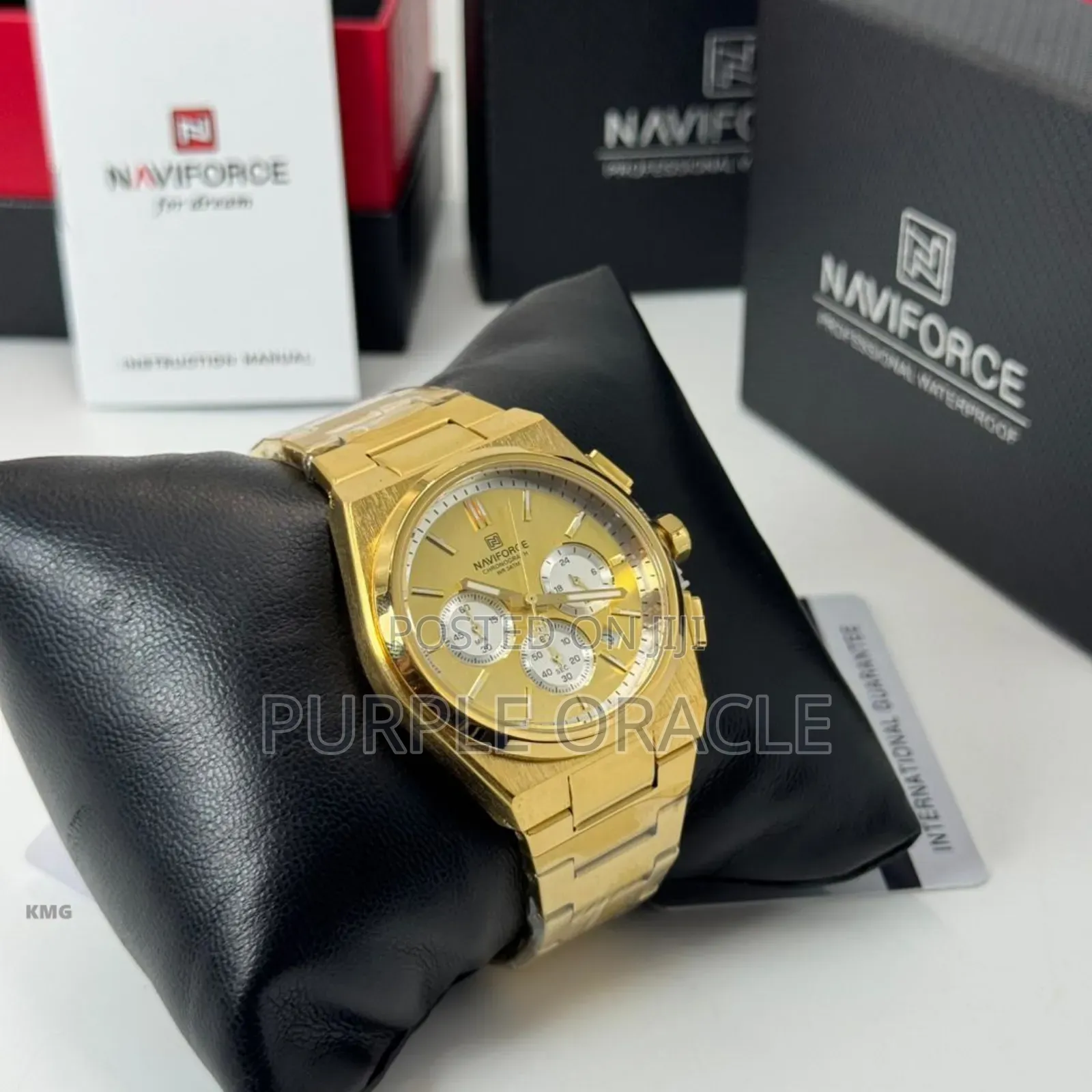 Naviforce Nf8048 Stainless Steel Chronograph Wristwatch.