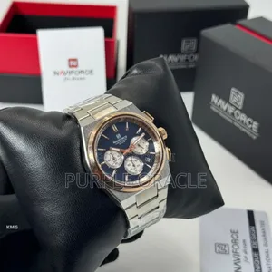 Naviforce Nf8048 Stainless Steel Chronograph Wristwatch.