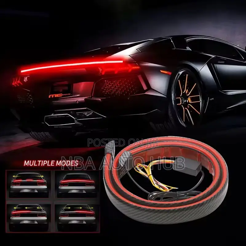 Universal Carbon Fiber Boot Spoiler With Brake Light and Indicator