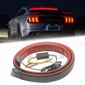 Universal Carbon Fiber Boot Spoiler With Brake Light and Indicator