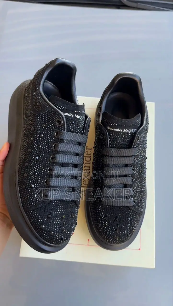 Alexander McQueen Black Rhinestone