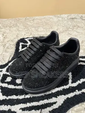 Alexander McQueen Black Rhinestone