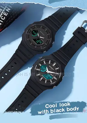 Sanda Men's Relogio Masculino Dual Led Display Waterproof Quartz Watch