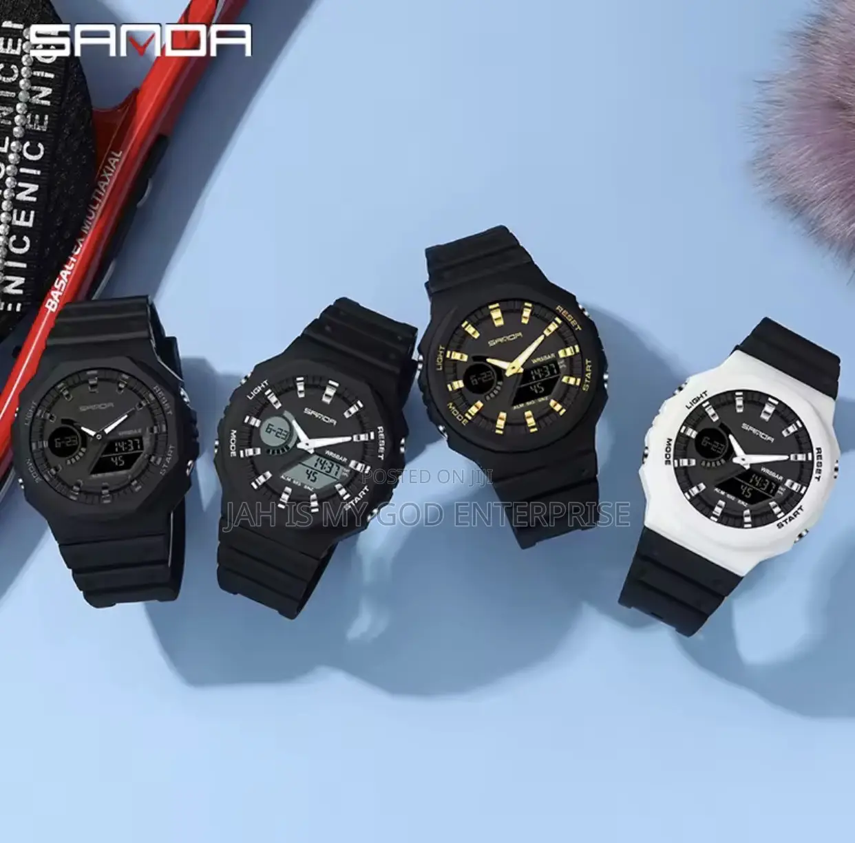 Sanda Men's Relogio Masculino Dual Led Display Waterproof Quartz Watch