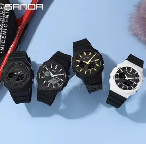 Sanda Men's Relogio Masculino Dual Led Display Waterproof Quartz Watch