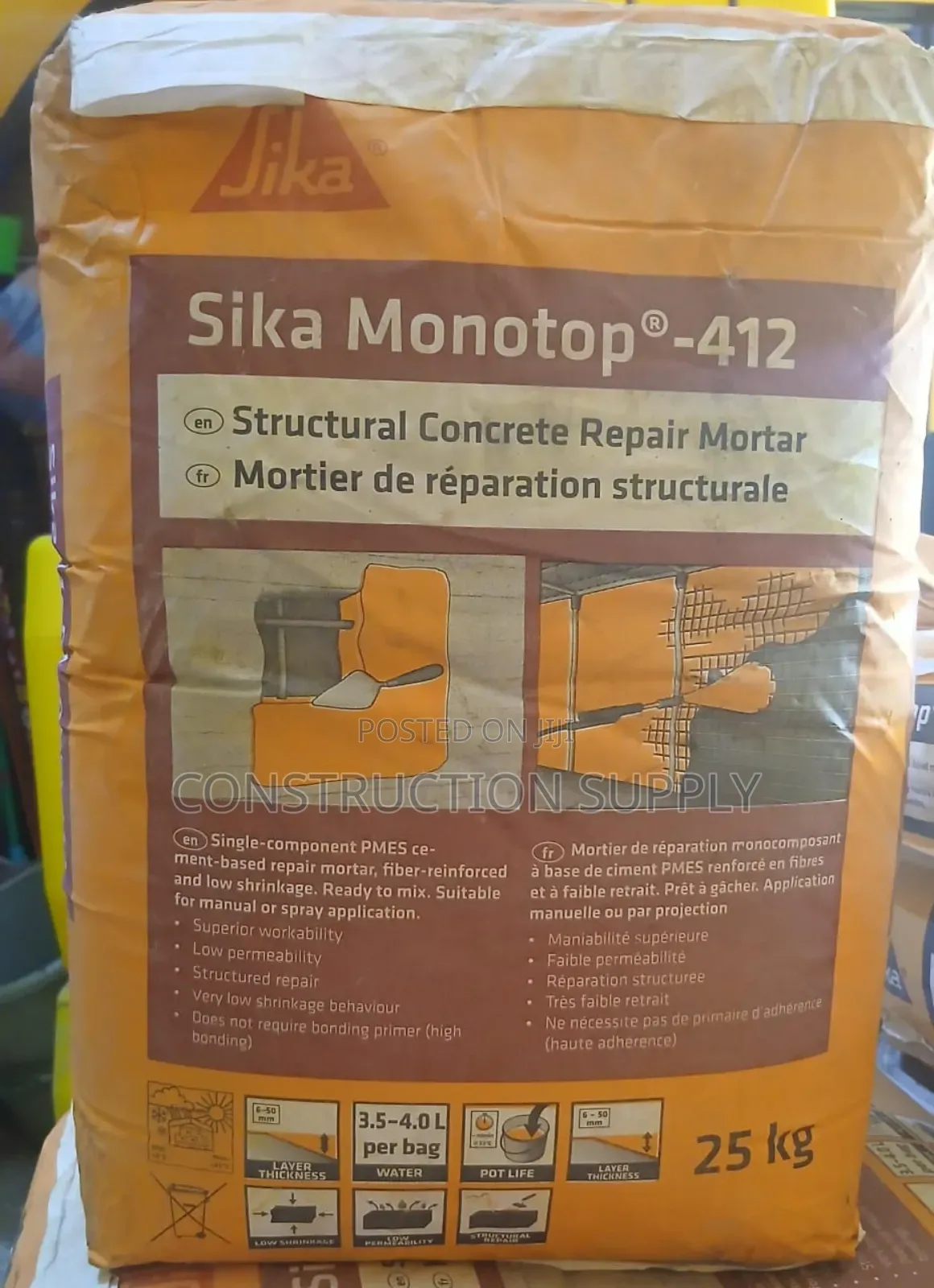 Sika Monotop 412 R4 Concrete Repair Mortar - 25kg