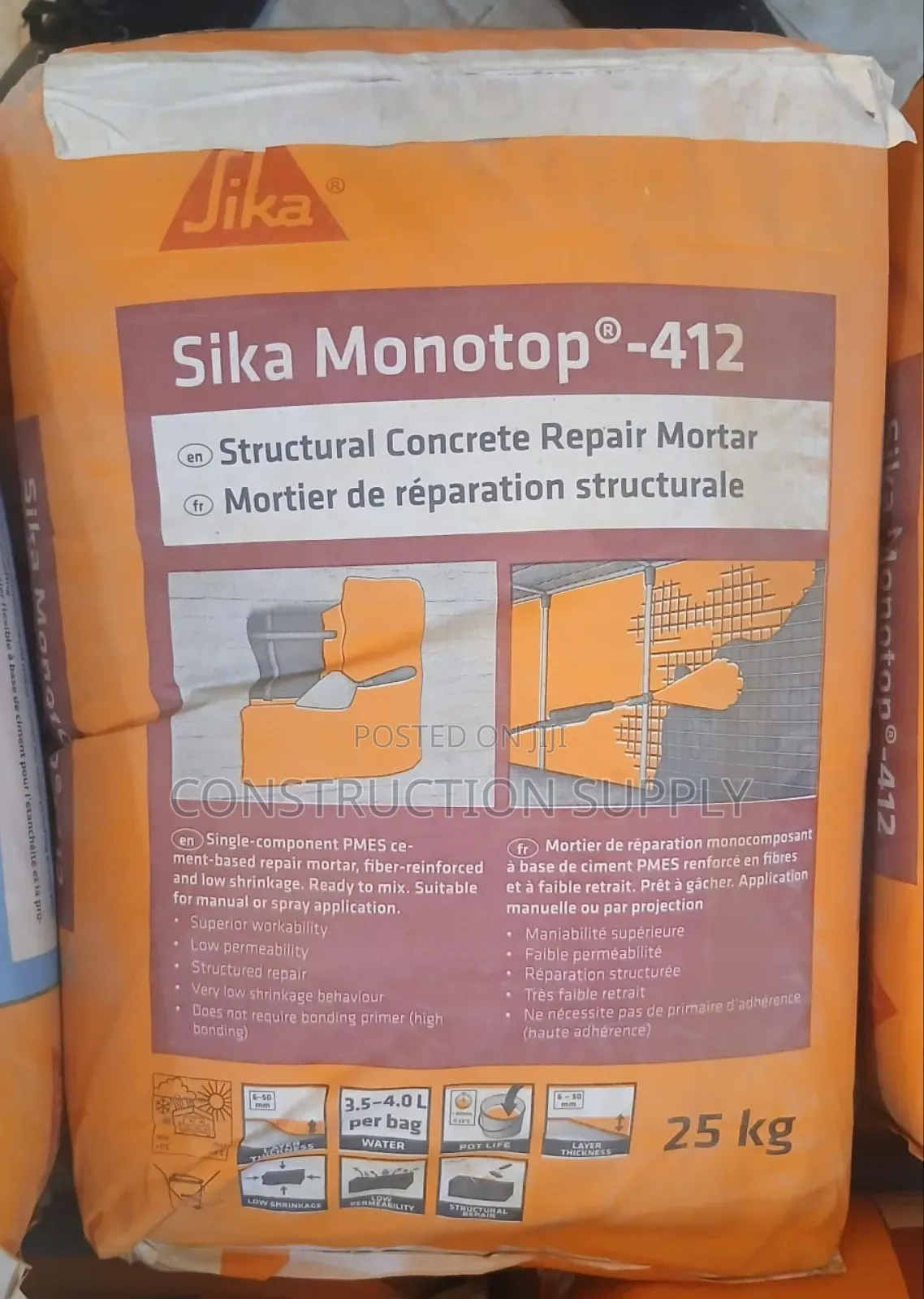 Sika Monotop 412 R4 Concrete Repair Mortar - 25kg