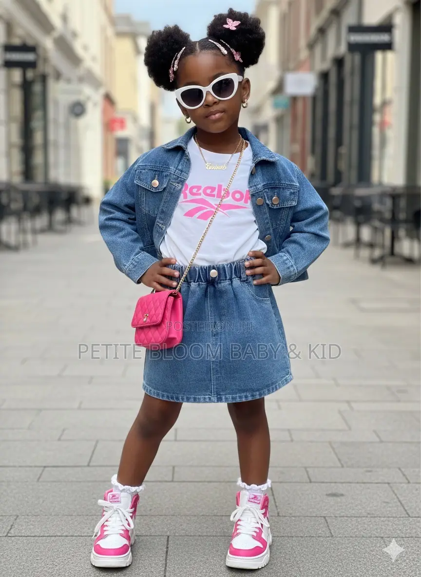 Jeans Skirt+ Jacket(Ages 1-10) - Children Dress | Retail and Wholesale