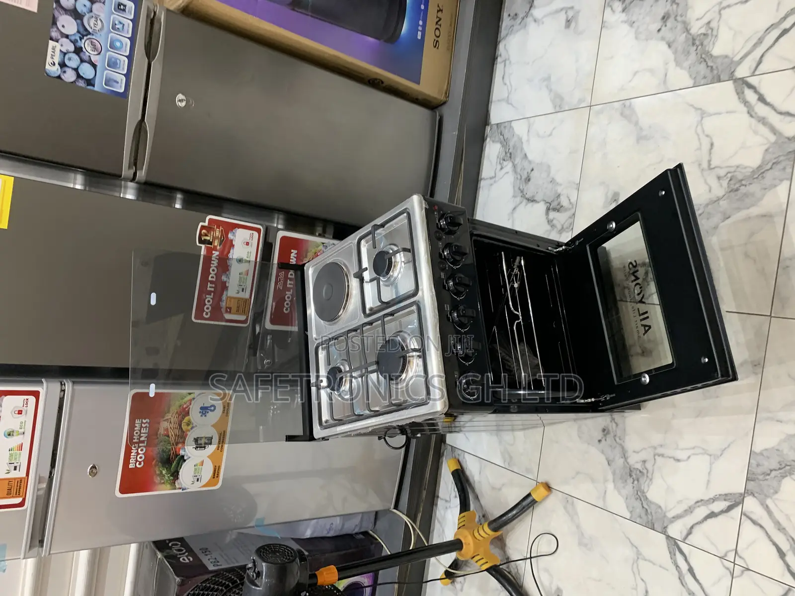 Original New Ailyons Black 3 Gas 50x50 1 Electric Cooker