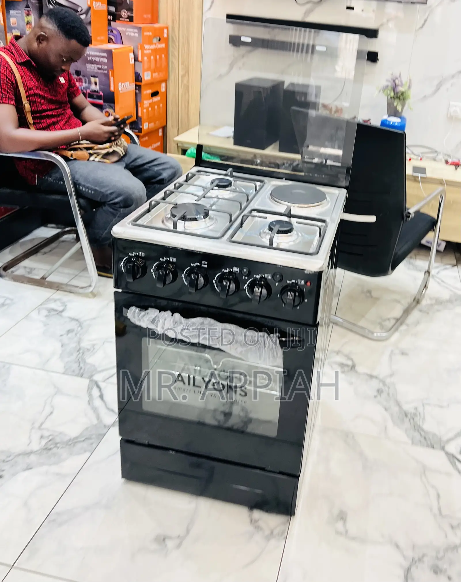 Get Premium Ailyons 3 Gas + 1 Electric Burner With Grill(Black) 