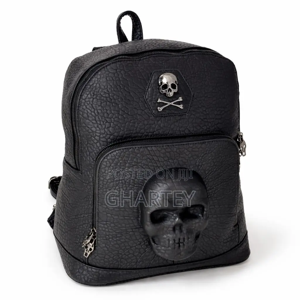 Rebel Edge Skull Backpack Crossbody Set – Bold Gothic Style