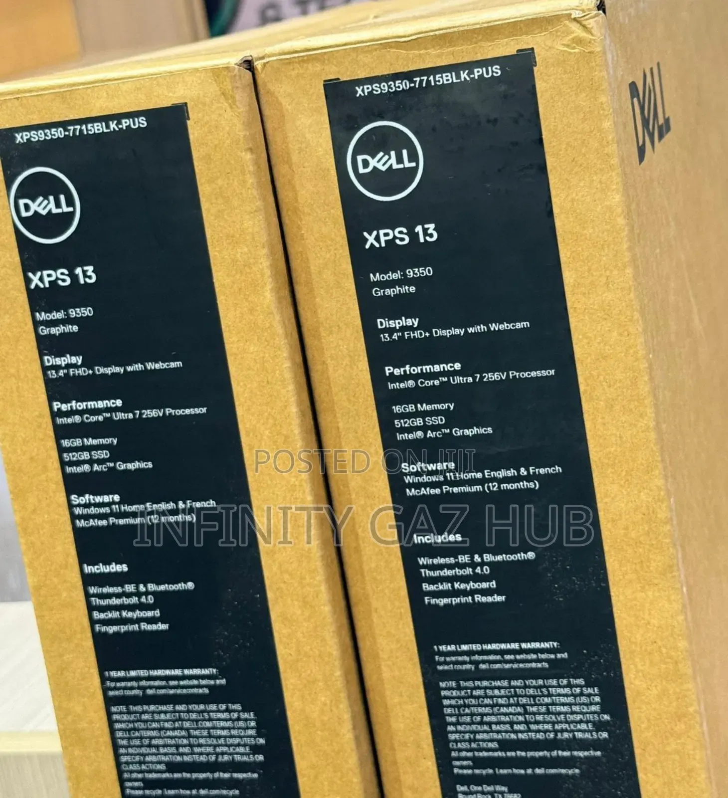 New Laptop Dell XPS 13 16GB Intel Core Ultra 7 SSD 512GB