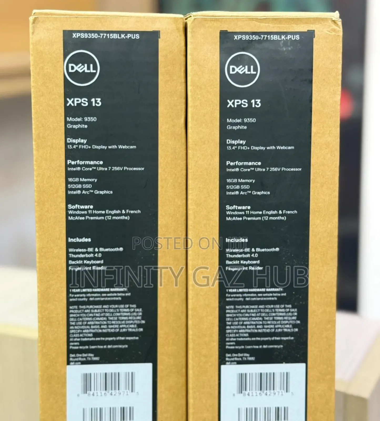 New Laptop Dell XPS 13 16GB Intel Core Ultra 7 SSD 512GB
