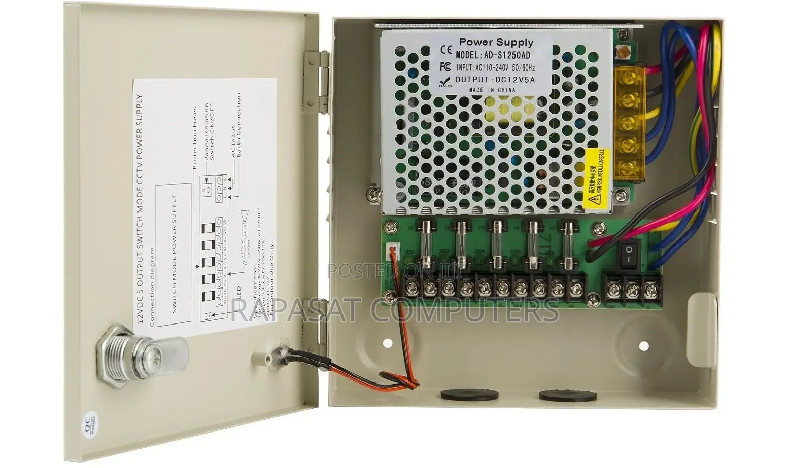 CCTV 12v 5a 4 Channel Power Unit