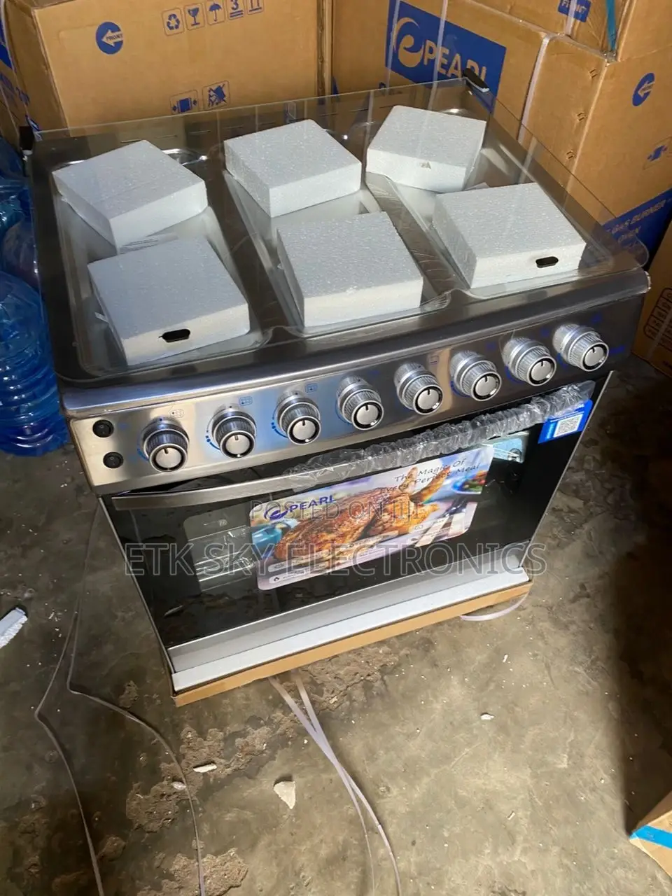 Pearl 80x60 6burner Gas Cooker With Oven Grill