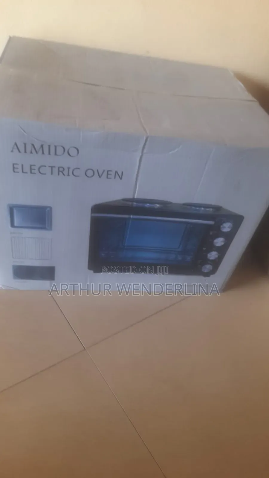 Aimido Electric Oven 35 Liters With 2 Hot Plate on It Top