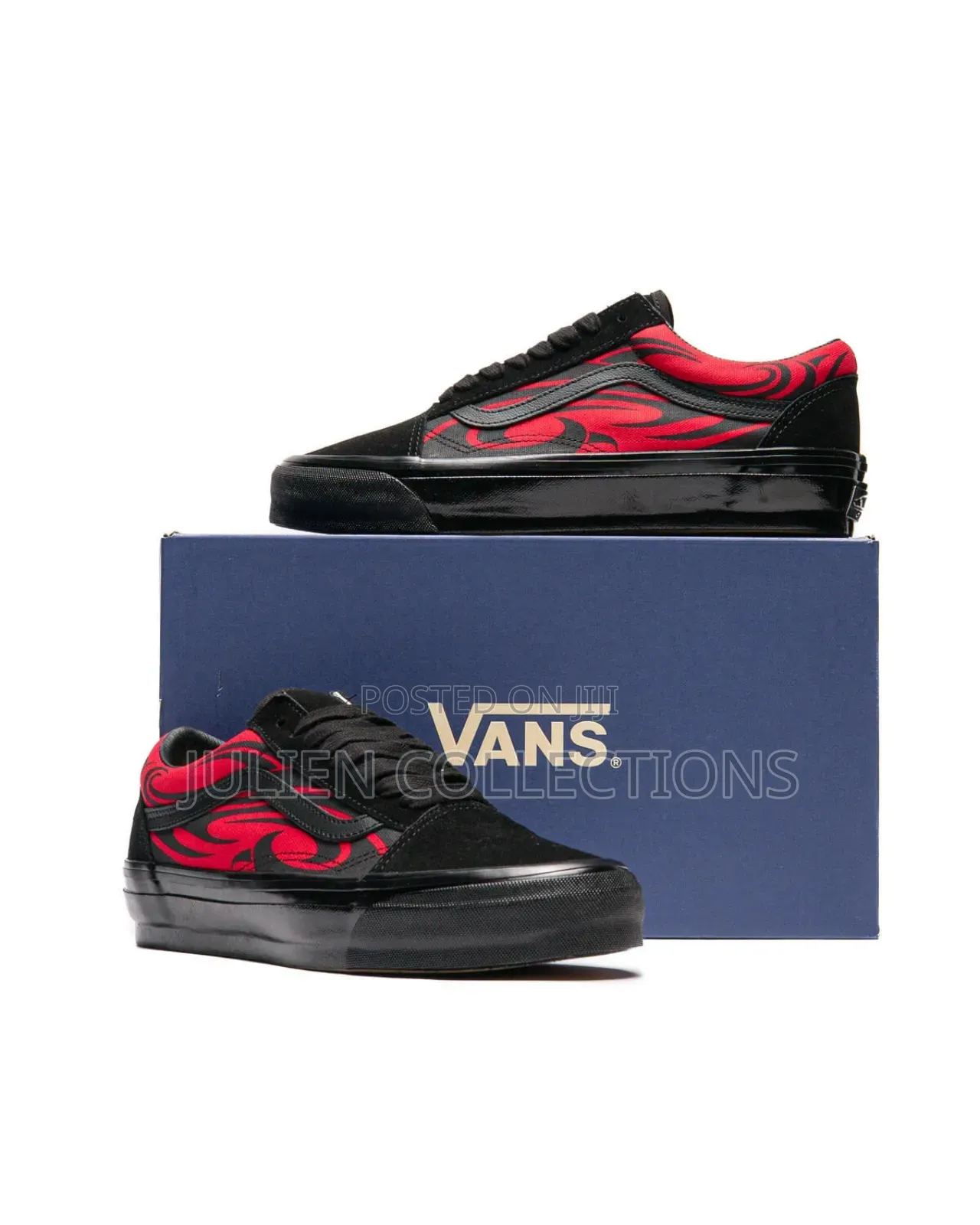 Old Skool Van Y2k Flame Red Ans Black