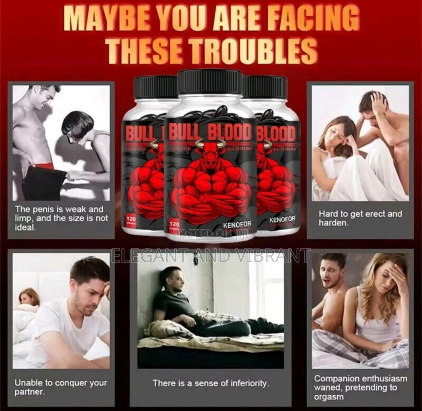 Bull Blood -testosteron Booster, Enhance Male Sexual Health Muscle