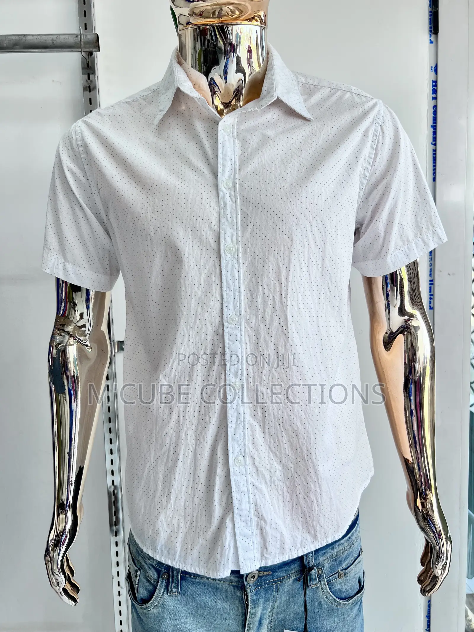 Classic White Short-Sleeve Dress Shirt