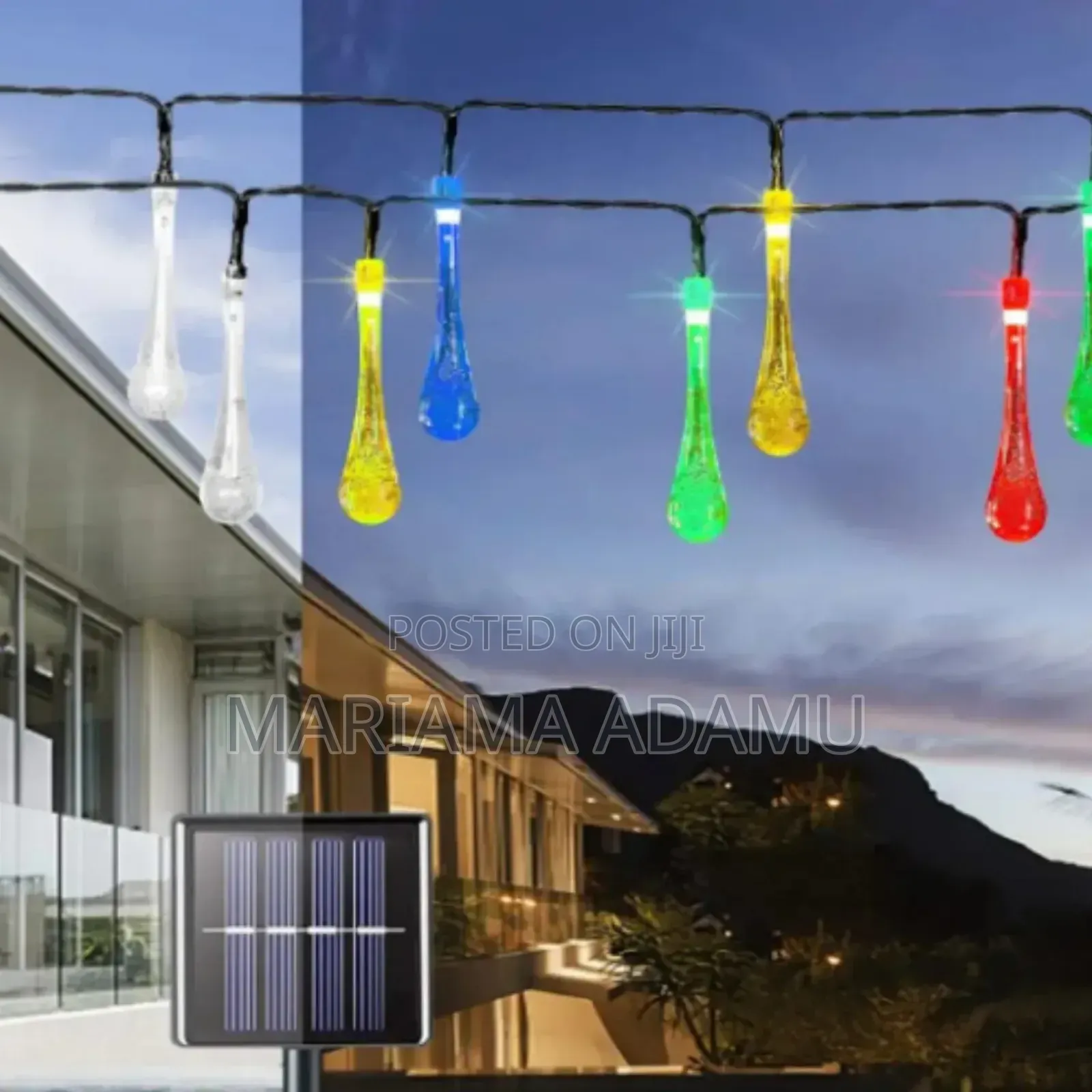 Solar Water Drops String Lights