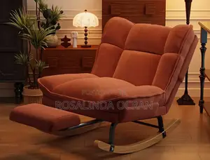 Comfy Rocking Chair With Reclinable Leg Rest