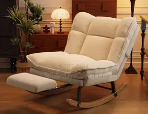 Comfy Rocking Chair With Reclinable Leg Rest