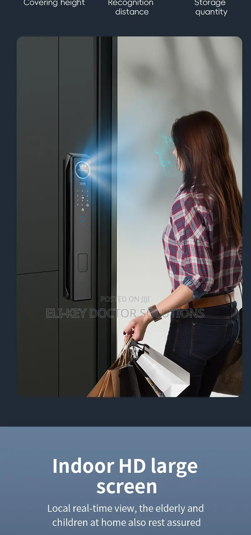 3d Facial Recognition Smart Door Lock With Active Video Calling - Tuya