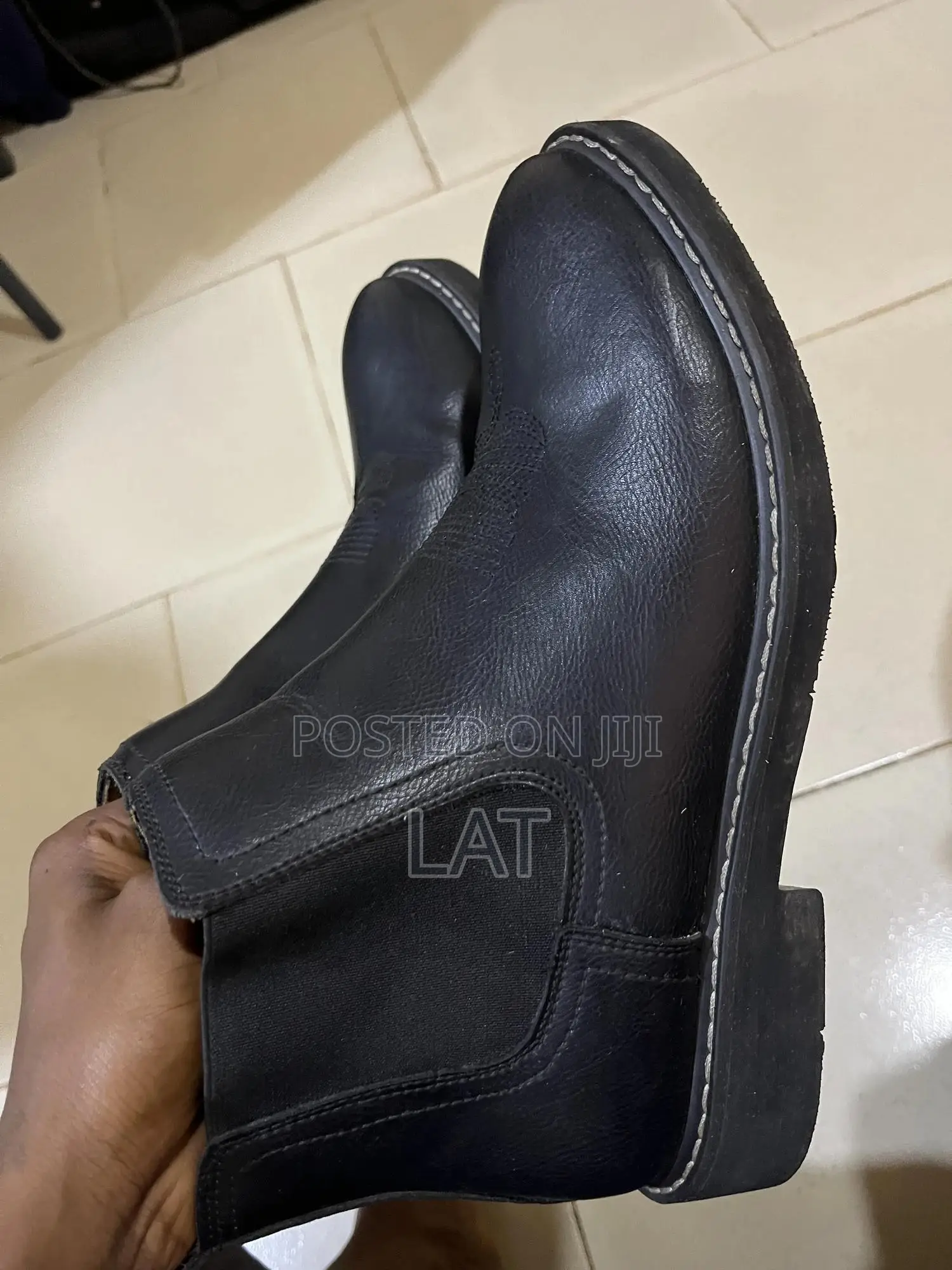 Black Leather Boot