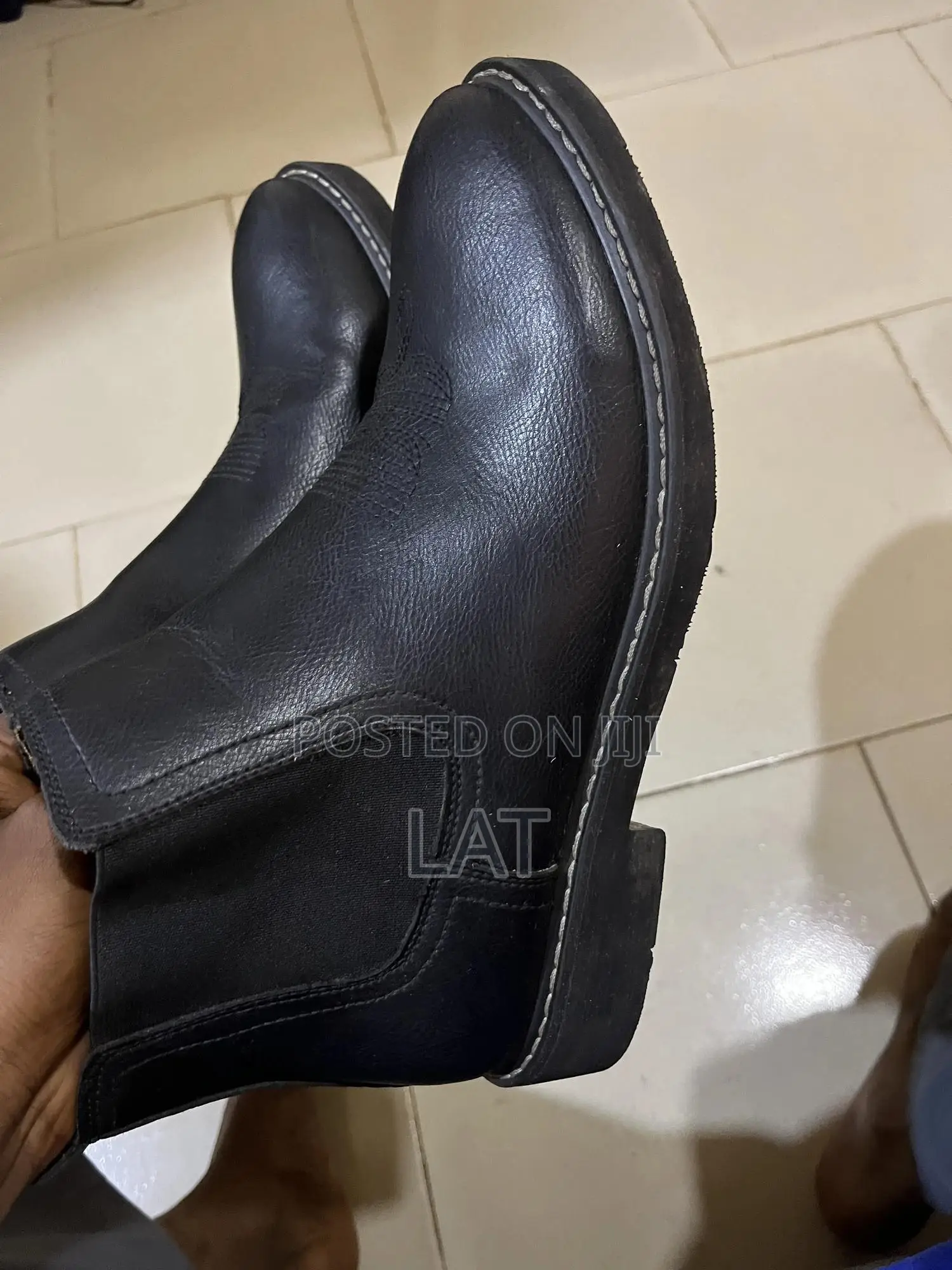 Black Leather Boot
