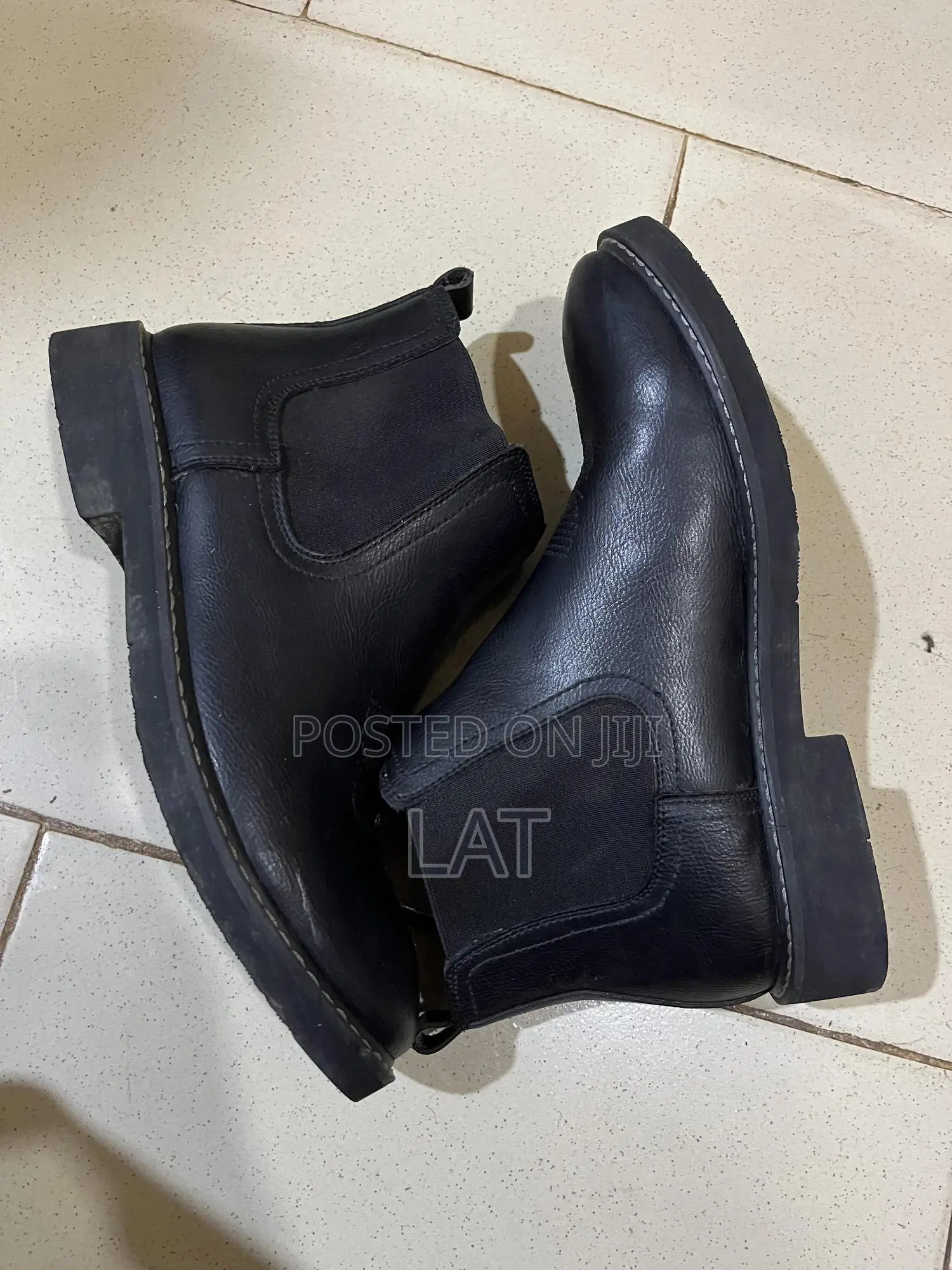 Black Leather Boot