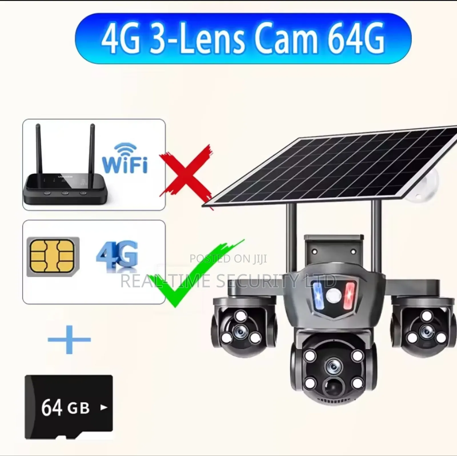 4g Solar Security Camera. No Wifi. No Electricity. Full Protection.