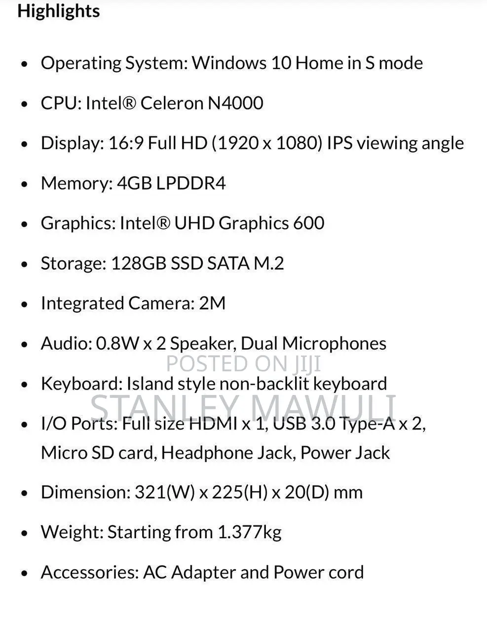 New Laptop Avita 4GB Intel Celeron SSD 128GB