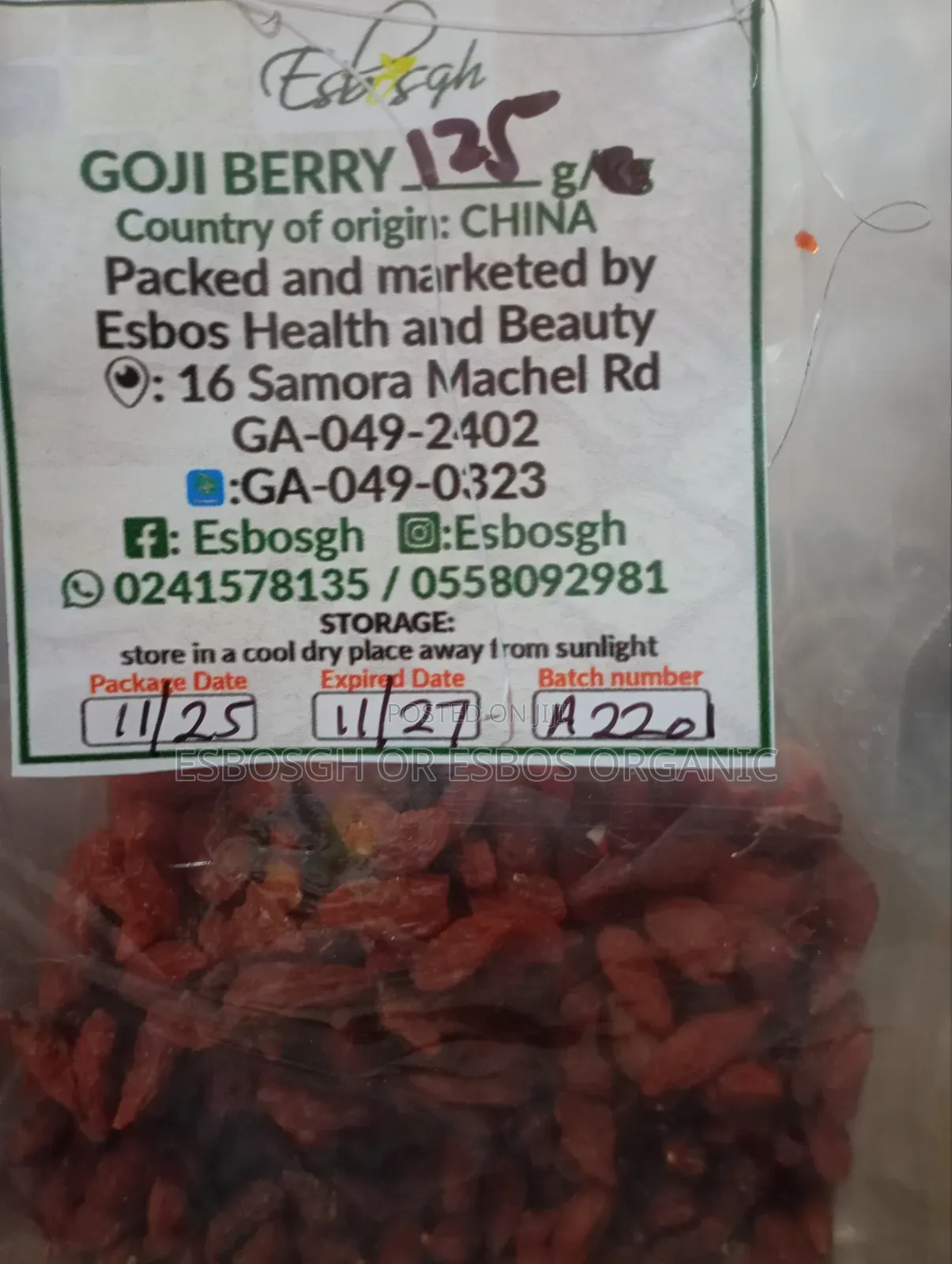Goji Berry 125g